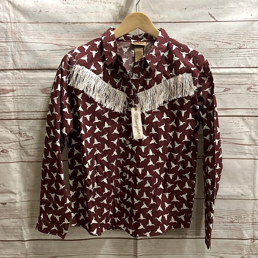 New with Tags Wrangler Girls Western Shirt